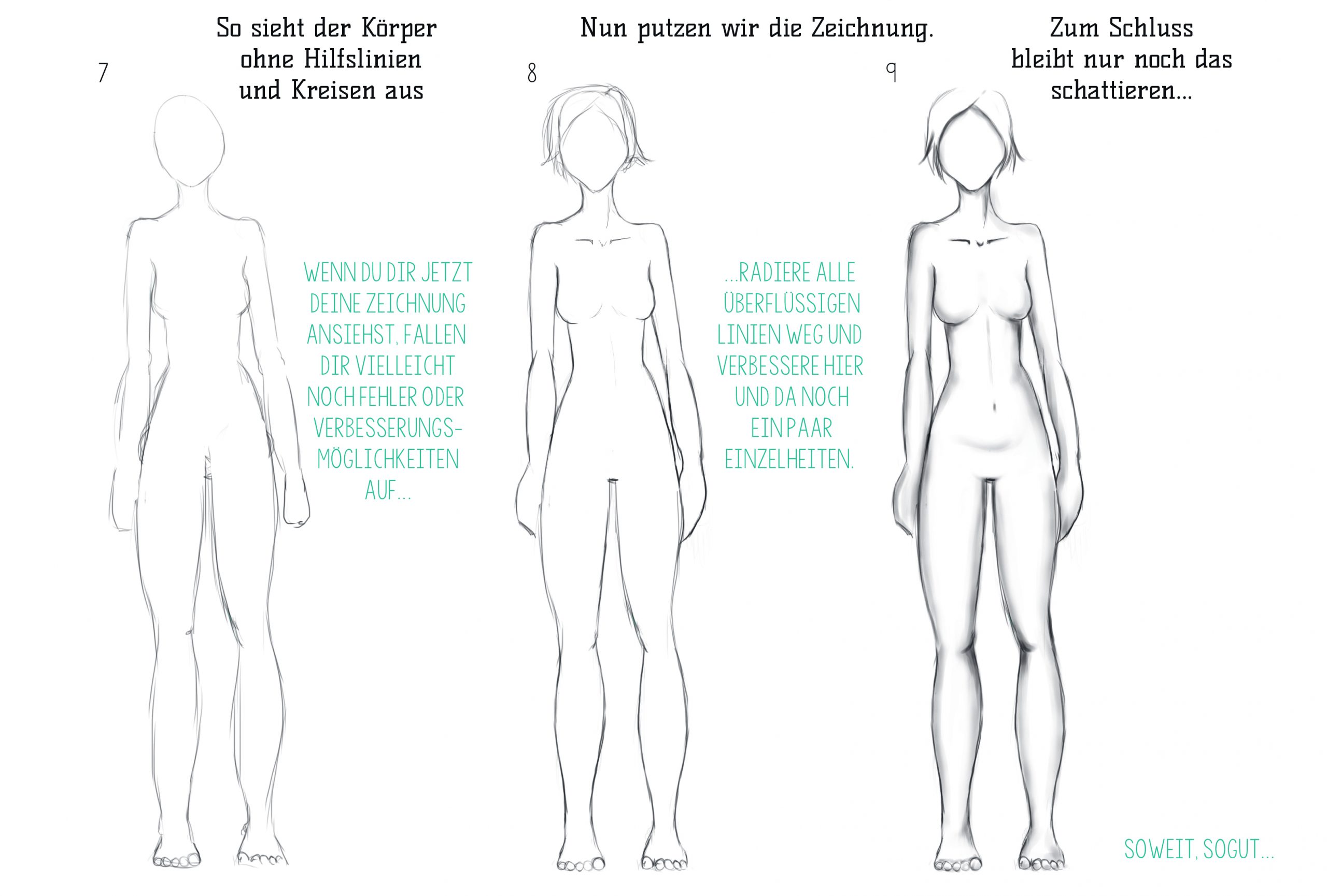 weibliche Körper zeichnen